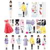 Generico Dress Up Magnetico - Bambola Di Carta Principessa Portatile, Set Da Gioco Magnetico | Materiale In Cartone Di Carta Di Alta Qualità 150g Giocattolo Puzzle Per Outfit Di Creativa Per Bambini Che C