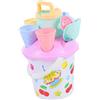 Didiseaon Set Secchielli da Spiaggia in Plastica per Bambini, Mini Giocattoli Secchiello Leggeri e Resistenti, Giochi Estivi per Spiaggia, Giardino e Sabbiera, Kit 8 Pezzi per Manualità