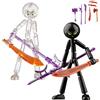 Generico Action Figure Snodabili, Set Di Action Figure Da Collezione, Con Articolazioni Multiple, Bambole Meccaniche A Corpo Intero, Pupazzi A Bastone Snodabili E Staccabili (2 pezzi-B)
