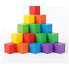 Yunmeryker Costruzioni in legno, 30 cubi e mattoncini multicolor da 3cm, blocchi creativi con borsa, per età 3+ anni