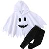 Acuryx Mantello Fantasma per Halloween Costume di Halloween Fantasma Bianco con Cappuccio Completini Halloween Costume da Mantello Carnevale