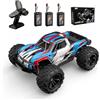 Ledovan MJX 16218 - Auto telecomandata senza spazzole per adulti, 45 km/h, Monster Truck RC ad alta velocità, scala 1:16, 4 WD, fuoristrada, 3 batterie