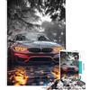 WGLINGX Puzzle per ragazzi da 1000 pezzi BMW M grigio neon che si illumina sotto la pioggia gioco educativo sfida gioco rilassante per divertimento in famiglia regalo di compleanno (dimensioni 50x75cm)