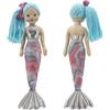 Sweety Toys 13340 - Bambola di peluche a forma di sirena, 45 cm, turchese