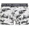 Karl Lagerfeld Uomo Vacances De Karl All Over Printtrunk (3 Pack) Vacances/Black/Dill L