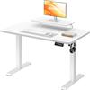 JUMMICO Scrivania regolabile in Altezza, Standing Desk, Scrivania da Ufficio Elettrica Regolabile con funzione di memoria, 120 x 60 cm Bianca