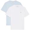 Calvin Klein Uomo T-Shirt Maniche Corte Confezione da 2 Badge in Cotone, Bianco (Bright White/Plein Air), M