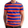 DGZTWLL T-shirt da uomo a maniche corte a righe girocollo - casual slim fit retro top, morbido tessuto di cotone per estate e uso quotidiano, Nero , XL