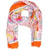 QUEEN HELENA Sciarpa Leggera Elegante Foulard Casual Colorato con Fantasia Donna SC13 (SC13-1 Arancio)