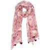 QUEEN HELENA Sciarpa Leggera Colorata Foulard Elegante con Fantasia Donna SC12-2 Rosso