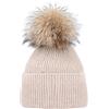 QUEEN HELENA Cappello Invernale con PON PON Berretto Caldo Casual Zuccotto Donna CP304 (IT, Testo, Taglia Unica, Rosa)