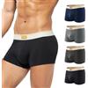 Arjen Kroos Boxer Uomo Cotone Elasticizzato (Pacco da 4) Mutande Uomo Intimo Maschile Slip Boxer Traspiranti (S - 2XL)