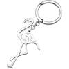 RAIDIN Acciaio inox 18K placcato oro argento carino animali portachiavi gioielli regali per le donne ragazze auto borsa chiavi Charms (Fenicottero-172SL)