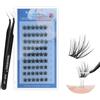 NAGARAKU Ciglia Autoadesive con Pinzette Wispy Fairy 54 Fans C 10-12mm | Lunghezze Preferite per il Quotidiano, Meno Sprechi e Massima Utilità di Ogni Box, Applicazione Senza Colla e Remover