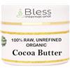 Bless International Burro di cacao crudo biologico, 100% puro, naturale e non raffinato, crema idratante per viso, corpo e capelli, 115 g, bianco avorio/bianco, classe A | creme fai da te, balsamo, lozioni, saponi