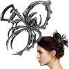 Generisch Fermaglio per capelli in stile gotico per Halloween, accessorio per ragazze e donne, colore scuro, spaventoso, elegante, strumento per lo styling per fidanzata, moglie, fidanzata, sorella, figlia