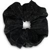 SXQLYH Elastico per capelli Scrunchie in velluto elastico, grande elastico per capelli, spesso, morbido, comodo, per coda di cavallo, per capelli lunghi e spessi (nero)
