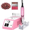 alle's Electric Nail Files,Professional Electric Nail Drill 30000 RPM Efile Buffer Manicure Grinder Tool for Acrylic Gel Nails with Nail Drill Bits Set and Sanding Bands (Pink)