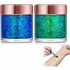 YIMVUNZ 2 Pezzi Gel Glitter Corpo e Viso, Brillantini per Capelli e Occhi, Set Paillettes Cosmetiche Verde e Blu per Festival, Party e Carnevale, 10g Ciascuno