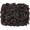 QRSTUVXZY Chignon Spettinato Con Capelli Sintetici Ricci, Chignon, Fermaglio for Pettini In Metallo, Elegante Scrunchie, Extension for Da Donna(Natural Black)