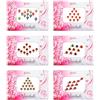 Aditri Creation Bindi - Confezione da 6 gioielli di design in cristallo per fronte, viso, tikka multicolore, adesivi Bindiya con pietra adesiva, tatuaggi indiani tradizionali bindi, per donne e ragazze, regali di