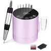PERMUST 35000RPM Fresa per Unghie, Fresa Elettrica per Unghie, Frese per Unghie con Pedale e 6 Fresa, Lima per Unghie Elettrica, Manicure Elettrico, Fresa per Unghie Gel