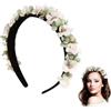 HuaMuDM Copricapo per Capelli con Fiori, Fascia per capelli con corona fiori, Archetto Ghirlanda Floreale, Boho Sposa con corona fiori, Fiori Corona Fascia Capelli