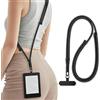 LEPGUYO 1pz Laccio per Cellulare & Kindle, Cordino Universale Regolabile in Nylon Doppio Strato, Resistente con Fibbia Metallica, Compatibile con Smartphone/iPad mini & 6-8 Zoll E-Reader