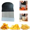 XYTAHDM Taglierina per Patate, con Copertura Protettiva,Coltello Ondulato Verdure in Acciaio Inossidabile, Coltelli per Patate, per Frutta, Verdura, Patate