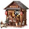Besserite Book Nook Giapponese con Luci LED - Izakaya Miniatura per Adulti, Kit Modellismo Miniature Fai da Te, Diorama da Libreria 3D, Puzzle 3D Decorativo Illuminato, Regalo per Natale o Compleanno
