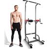 JIM Fitness Sbarra Trazioni Fitness Multifunzione, A parete, Acciaio inossidabile, nero