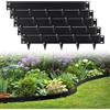 Cecaylie Bordatura in metallo per aiuola con spine, bordo per aiuola zincata, bordatura per aiuola di fiori, colore nero (lunghezza 20 m, altezza 18 cm)