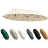 Generic 4.6x2.7m Telo Ombrellone Ricambio 12 Stecche,Patio Copertura Tessuto di Ricambio,Copertura Baldacchino di Ricambio Ombrellone Per Giardini, Balconi, Spiagge, Esterni(Beige)