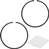 M METERXITY 2-Pack Kit Anelli Pistone Motore, 52mm x 1.5mm Spessore Set Anelli Pistone in Ghisa Sferoidale Standard Sostituzione per Piccoli Motori/Macchinari [Nero]