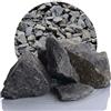 Schicker Mineral Pietra per gabbioni in basalto Antracite 60-120 mm, 25 kg, Pietra Naturale frantumata, per recinzioni, frangivista e muretti, Origine Germania
