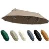 Generic 4.6x2.7m Telo Ombrellone Ricambio 12 Stecche,Patio Copertura Tessuto di Ricambio,Copertura Baldacchino di Ricambio Ombrellone Per Giardini, Balconi, Spiagge, Esterni(Marrone scuro)
