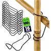 KADAX 100 connettori per asta di bambù Ø 16 mm, fibbie di collegamento in acciaio per bastoncini di bambù, clip di bambù per un fissaggio stabile di traliccio nella serra