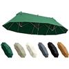 Generic 4.6x2.7m Telo Ombrellone Ricambio 12 Stecche,Patio Copertura Tessuto di Ricambio,Copertura Baldacchino di Ricambio Ombrellone Per Giardini, Balconi, Spiagge, Esterni(Verde scuro)
