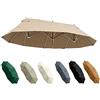 Generic 4.6x2.7m Telo Ombrellone Ricambio 12 Stecche,Patio Copertura Tessuto di Ricambio,Copertura Baldacchino di Ricambio Ombrellone Per Giardini, Balconi, Spiagge, Esterni(Cachi)