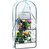STI Serra 70x45x170cm Casetta da giardino per coltivazione piante domestica metallo e PVC