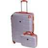 BERTOO Firenze - Collezione valigie da viaggio, argento, SET2V1 - 97 L|14 L