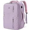 MATEIN Zaino Ryanair 40x30x20, Multitasche Zaino 40x30x20, Zaini da Viaggio | 24L Zaino da Viaggio Donna, Leggero Zaino Porta PC 15,6 Pollici, Bagaglio a Mano 40x30x20 per Ryanair, Wizz Air, Viola Chiaro