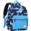 VASCHY Zainetto Asilo Bambino 2-4 Anni,con Fascia Toracica,Squalo Verde | Leggera Zaino Bambino con Portanome,Zaino Scuola Materna Bambino Ideale per Campeggio/Regalo/Viaggio/Gita