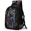 WECECE Zaino Scuola Cat Design Ragazza 13 Anni Zaino Scolastico Animal Kitten Print Ragazzi Media Cartella per Libri Laptop Porta del Frigorifero, Bookbag Attività Scolastiche