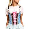 Generic Maglietta da Donna con Stampa Oktoberfest T-Shirt Donna Bianca Maglietta Divertente da Festival a Tema Birra per Feste Top Casual Leggero per Tutti I Giorni Quotidiana