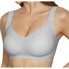 Memoryee Jelly Reggiseni per Donna Taglie Forti Senza Ferretto Senza Cuciture Push Up Coppa Intera Imbottito Effetto Minimizer Comodo e Supportivo Bralette per T Shirt Grigio M