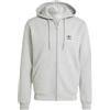 adidas Originals adidas Trefoil Essentials Felpa con cappuccio e zip intera, in cotone, grigio
