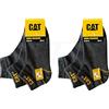 CAT Caterpillar 6 paia di calzini da lavoro WORK SNEAKERS da lavoro, per sneaker, da lavoro, taglia 39-50, 6 paia di colore grigio, 47-50