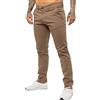 989Zé ENZO Jeans Uomo Pantaloni Casual Cotone Slim Fit Tasche Laterali EZ348 Beige 32W / 32L