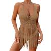 LKRSEEF Pareo Donna Mare Copricostume Curvy Prendisole Estivo Gonna Camicia Uncinetto Corto Bianca Abbigliamento Vestito Bianco Hawaiano Abito Spiaggia Lungo Vestitini Costume Sexyy Elegante Moda Completo